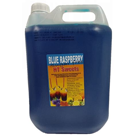 SUGAR FREE Blue Raspberry Sugar Free Slush Syrup , 1x5 Litre