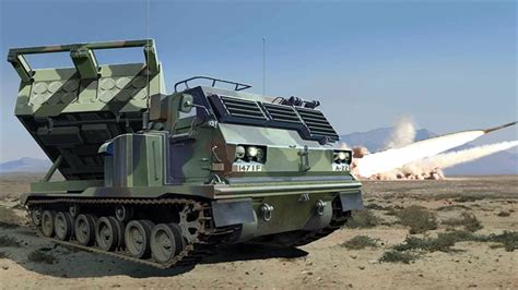 M270 Mlrs Multiple Launch Rocket System American Armored Vehicles Usa