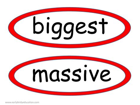 size vocabulary months