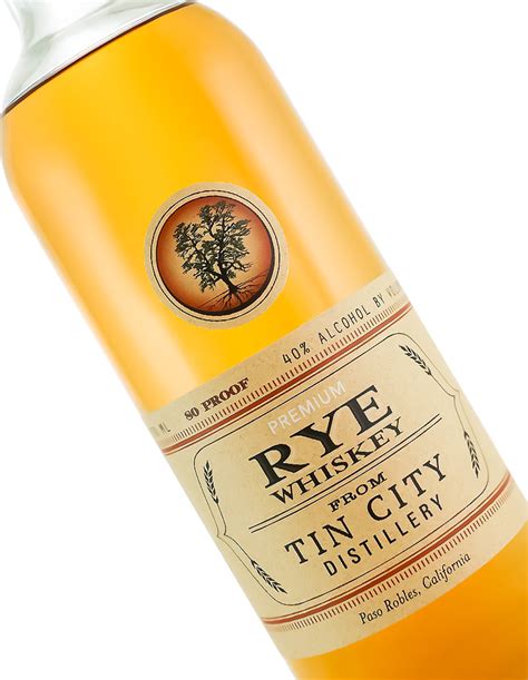 Tin City Distillery Premium Rye Whiskey Paso Robles California The