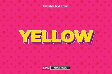 Premium Vector Yellow Editable Text Effect In Modern Trend Style