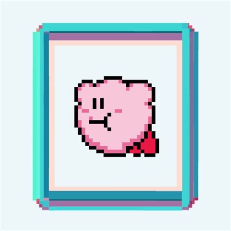 Kirby Pixel Art Printable Digital Poster 3 Files In Svg Png And  Etsy