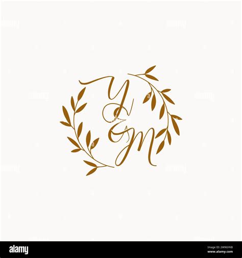 YM Initial Wedding Monogram Logo Design Stock Vector Image Art Alamy