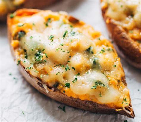 Barquitos De Camote Rellenos De Queso De 2213 Kcal Receta Fácil En