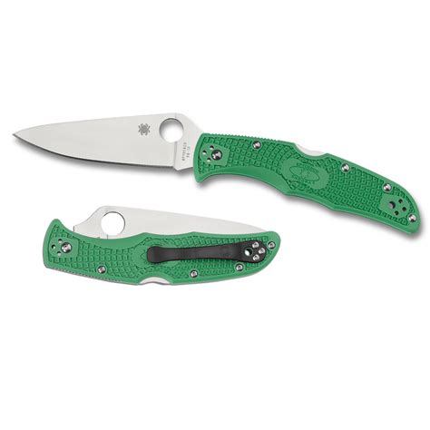 Spyderco Endura 4 Lightweight Plain Blade Green Tsc10fpgr Belmont