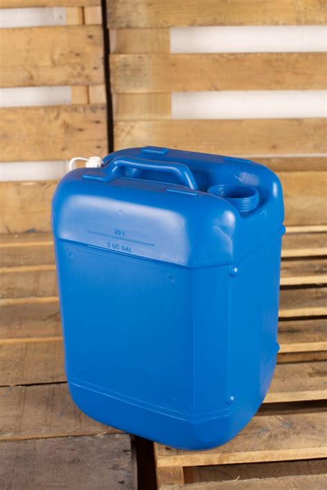 Bidon Litres Rectangulaire Bleu Plastique Ferm Ouverture