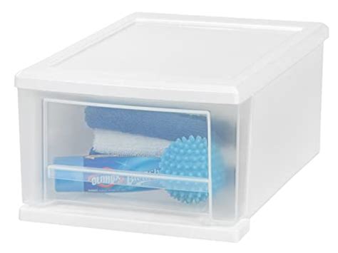 Iris Usa 7 Qt Plastic Stackable Storage Drawers Small 4 Pack White