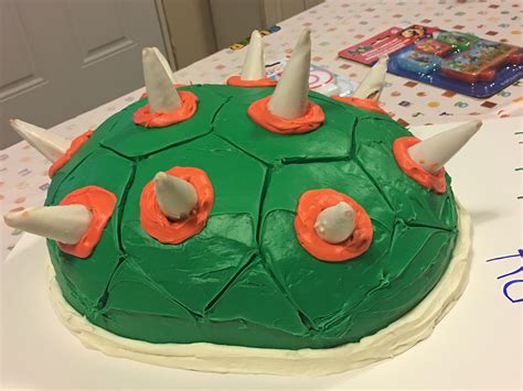 Bowser Shell Cake Nintendo Birthday Party Super Mario Bros Birthday