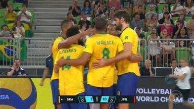 Fant Stico Mundial De V Lei Brasil Vence O Jap O E Avan A S Oitavas