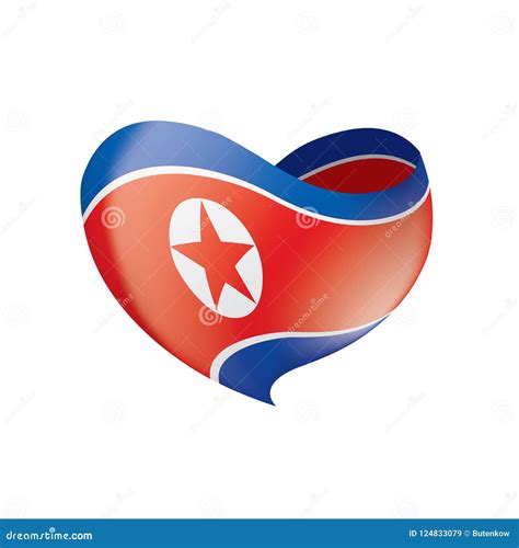 Bandera De Corea Del Norte, Ejemplo Stock de ilustración - Ilustración