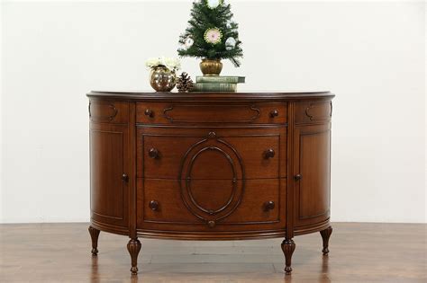 Demilune Half Round Mahogany Hall Console Cabinet Chest Or Dresser