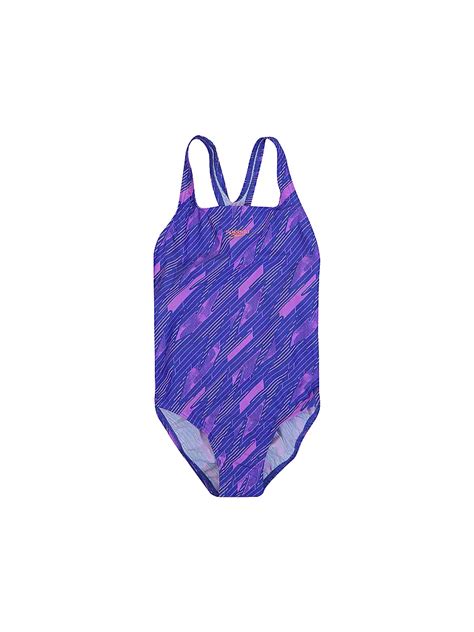 Speedo Mädchen Badeanzug Hyperboom All Over Medalist Blau