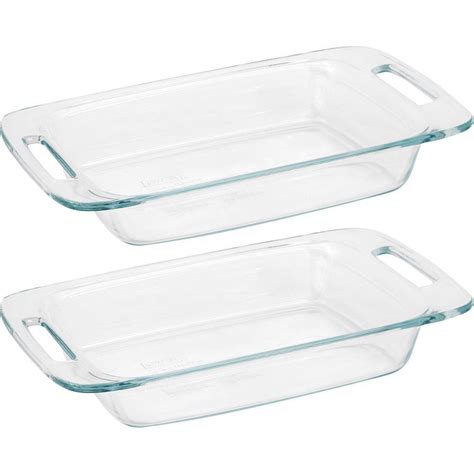 Pyrex Easy Grab 2 Piece Oblong Glass Bakeware Dishes Casserolesandbakers Glass Bakeware