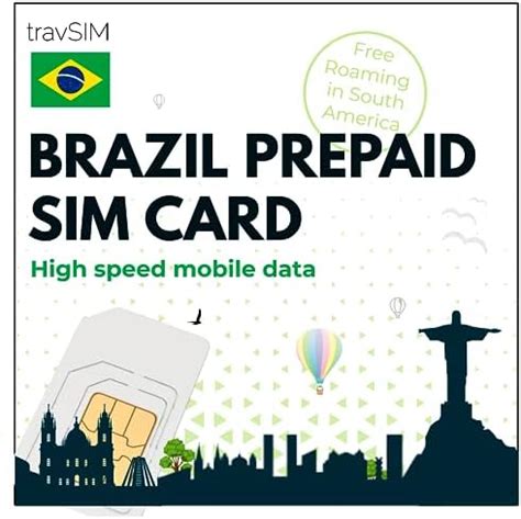 travSIM Brazil SIM Card 10GB di dati mobili a velocità 4G 5G