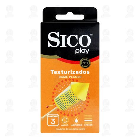 Sico Play Texturizados Cartera 3 Preservativos De Látex