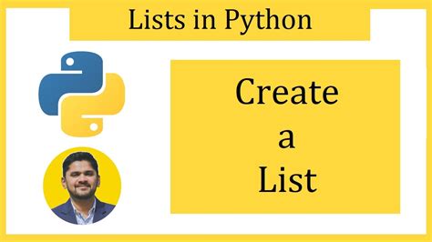 How To Create A List In Python Youtube