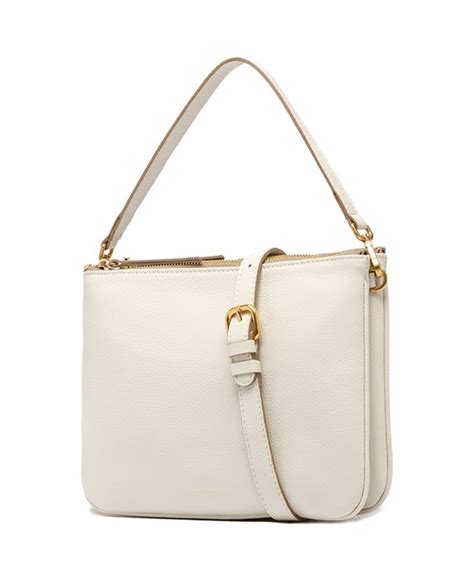 Gianni Chiarini White Frida Shoulder Bag In Matte Leather Italist