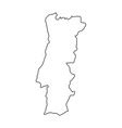 Portugal Outline Flag Map Of National Symbol Vector Image