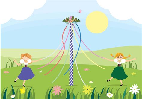 Maypole Dance Clipart