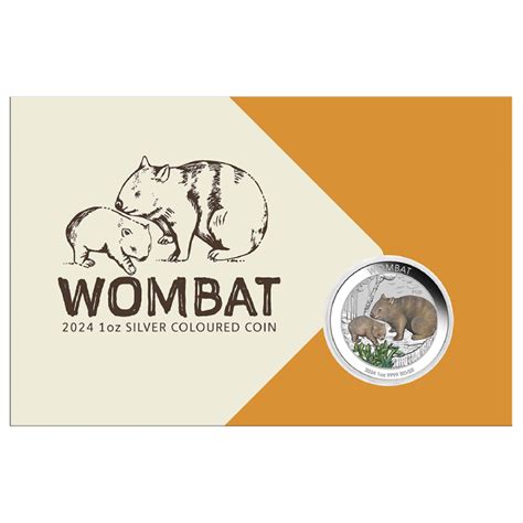 Australijski Wombat Uncja Srebra Kolorowany Smocza Mennica