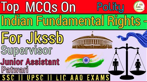 Fundamental Rights Mcqs Articles Polity Gk Mcqs Jkssb