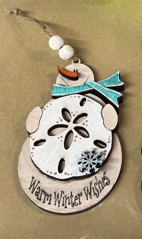 Sand Dollar Snowman Ornament Lilac Lane Diy