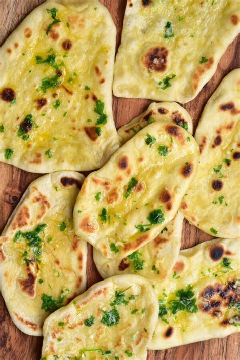 Homemade Garlic Naan Bread Indian Flatbread Alphafoodie