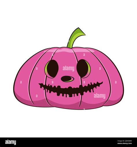 Happy Halloween Pumpkin On White Background Vector Illustration Stock