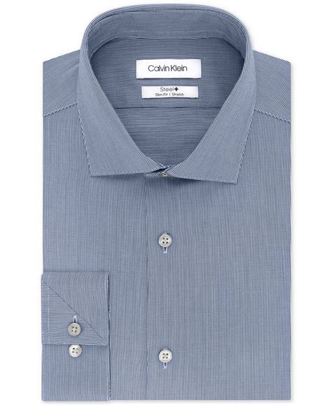 Calvin Klein Mens Slim Fit Non Iron Stretch Performance Dress Shirt