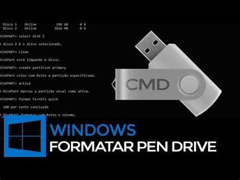 Como Formatar Pen Drive Pelo Cmd Youtube