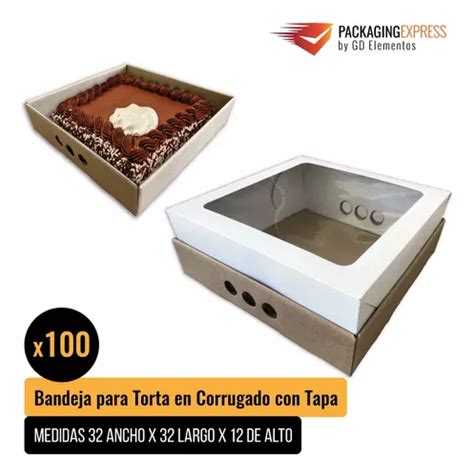 Cajas Para Tortas Desayunos Grande X X Con Visor X Env O Gratis