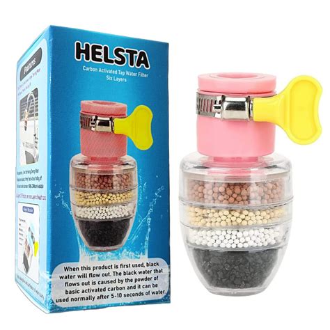 Helsta Activated Carbon Faucet Water Filters Universal Interface Home