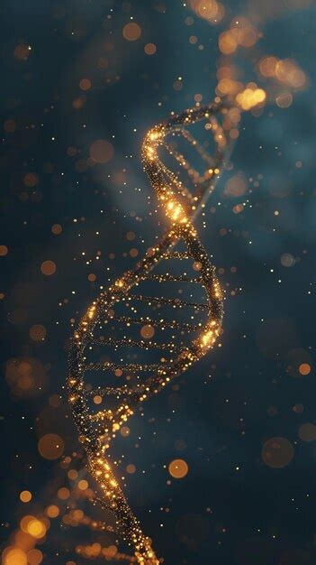 Abstract Glittering DNA Double Helix 3D Animation Premium AI