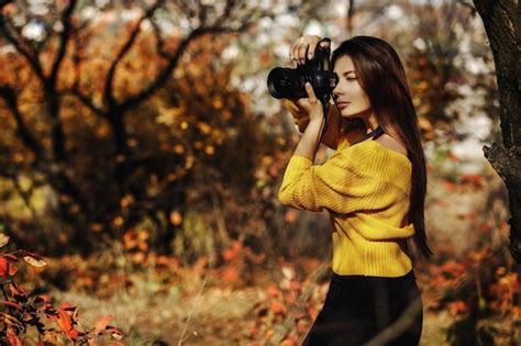 Premium Photo Women Photographer Hold Camera