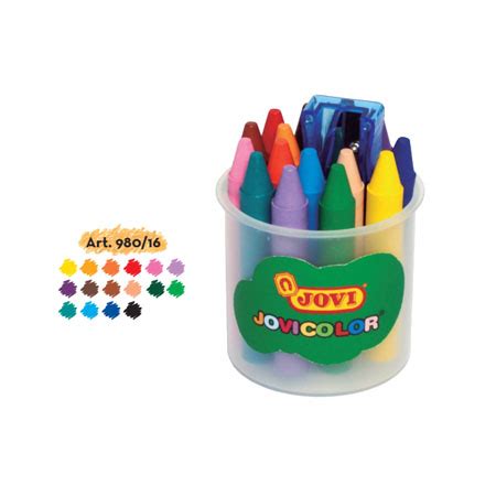 WAX CRAYONS 16 PCS JAR + SHARPENER – Doodle Craft & Stationery