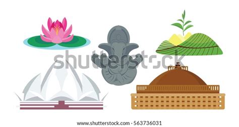 India Travel Vector Icons Stock Vector Royalty Free