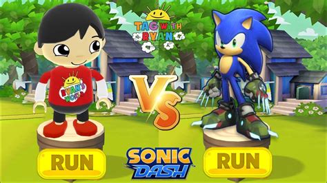 Tag With Ryan Vs Sonic Dash Ryan Vs Boscage Maze Sonic Run Gameplay