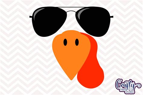 Turkey Svg Sunglasses Svg By Crafty Mama Studios Thehungryjpeg