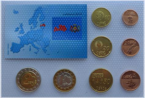 Lettland Euro Proben KMS 2014 Euro Kursmünzensatz Essai Pattern Probe