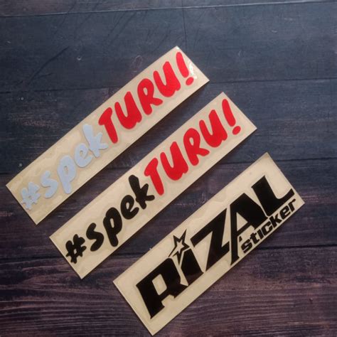 Jual Sticker Spek Turu Sticker Cutting Shopee Indonesia