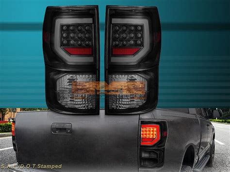 Toyota Tundra Led Tail Lights Black Smoke C Bar Lh Rh Brake