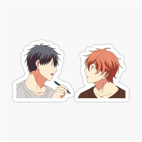 Uenoyama And Mafuyu Sticker By Vianelle In 2021 Anime Printables