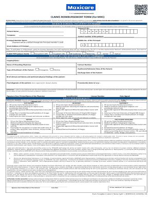 PH Maxicare Claims Reimbursement Form For MRC 2020 2024 Fill And