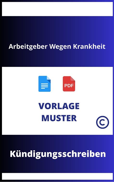 K Ndigungsschreiben Arbeitgeber Wegen Krankheit Vorlage Muster Word Pdf