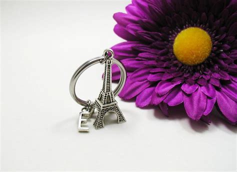 Eiffel Tower Keychain, Paris Souvenir, Initial Keychain, Personalized ...