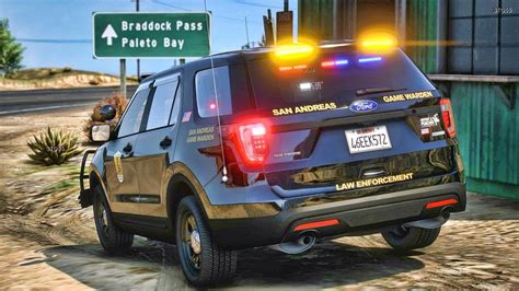 Playing GTA 5 As A POLICE OFFICER Park Ranger Patrol GTA 5 Lspdfr Mod