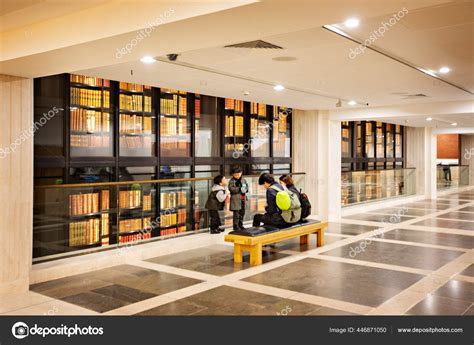 Interior British Library King's Library Hall London – Stock Editorial ...