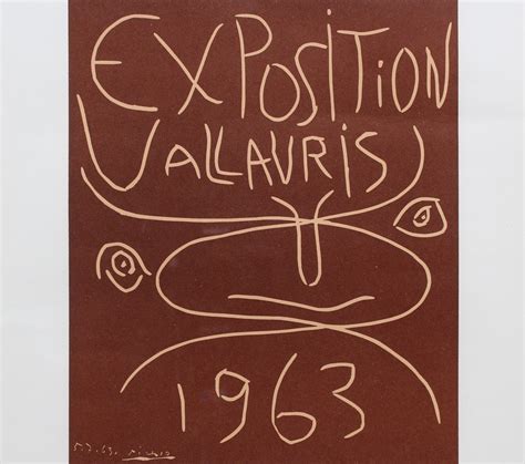 Vintage Vallauris Ceramics Poster By Pablo Picasso And Arnéra Printers