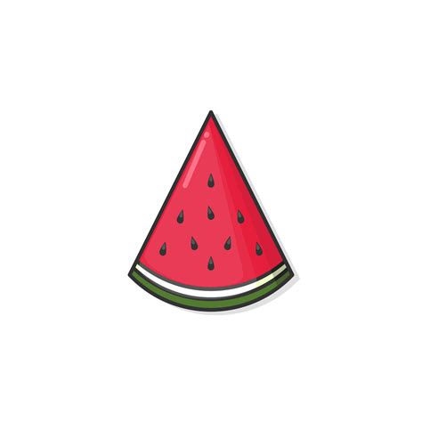 Cartoon Icon Of Slice Watermelon Illustration Vector Art At