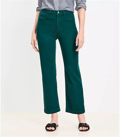 womens green pants loft